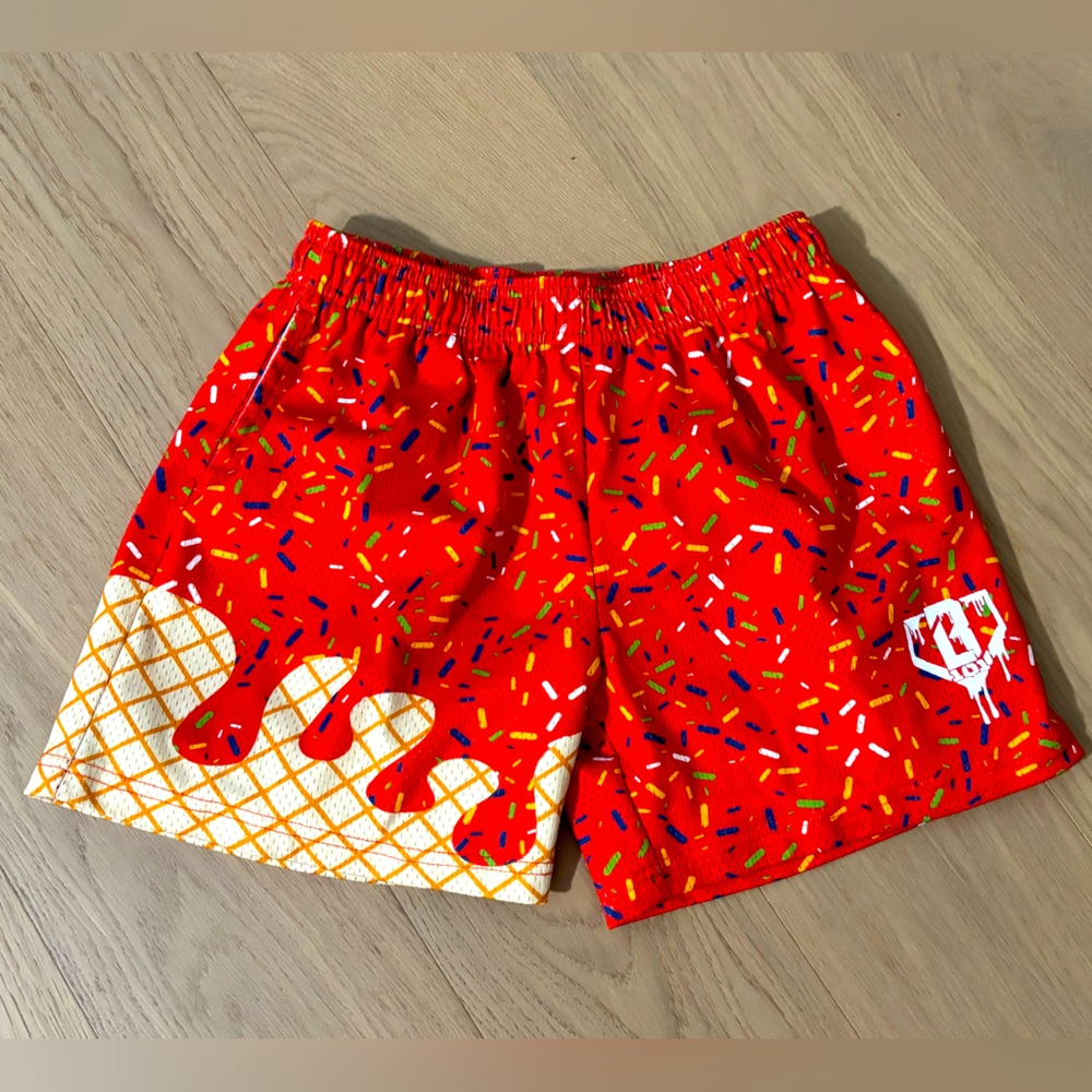 Baseball Lifestyle (BL101) Ice Cream Shorts - Red